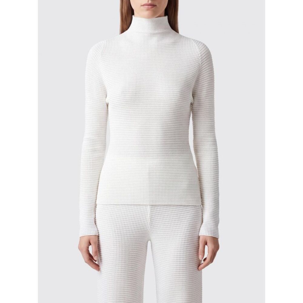 Pleated Slim Fit Polo Neck Issey Miyake With Long Sleeves In Polyester